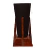 White Jute Table Lamp With Wood Base