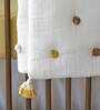 White Kendi Cotton Reversible Kids Blanket