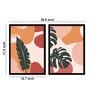 White Leaf Set Of 2 Framed Art Print