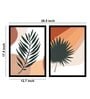 Green Leaf White Paper Framed Floral Art Print Set of 3