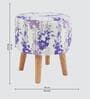 White Leaf Vector Printed Chair & Stool
