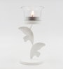 White Leaves Decorative Tealight Holder