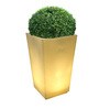 White Plastic Square Shaped Led Planter