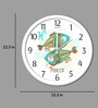 White Plastic Leo Kids Wall Clock