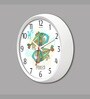 White Plastic Leo Kids Wall Clock