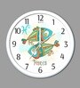 White Plastic Leo Kids Wall Clock