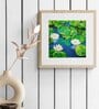 White Lily Pond Handmade Acrylic Paint On Canvas Unframed