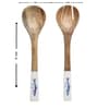 (Pack of 2) White & Brown Mango Wood Serving Spoon