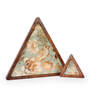 White Mango wood 10 Inch Triangle Appetizer Platters