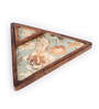 White Mango wood 10 Inch Triangle Appetizer Platters