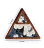 White Mango wood 10 Inch Triangle Appetizer Platters