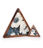 White Mango wood 10 Inch Triangle Appetizer Platters