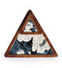 White Mango wood 10 Inch Triangle Appetizer Platters
