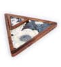 White Mango wood 10 Inch Triangle Appetizer Platters