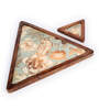 White Mango wood 10 Inch Triangle Appetizer Platters