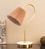 Regis Beige Study Lamp With Marble & Metal Base