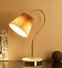 Regis Beige Study Lamp With Marble & Metal Base