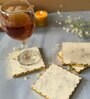 White Marble Set of 4 Table Coasters