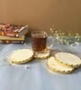 White Marble Set of 4 Table Coasters