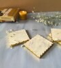 White Marble Set of 4 Table Coasters