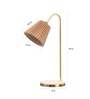 Dorian Beige Study Lamp With Marble & Metal Base