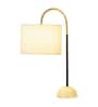 Emilia Beige Cotton Shade Night Lamp With Marble & Metal Base