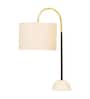 Emilia Beige Cotton Shade Night Lamp With Marble & Metal Base
