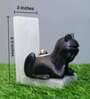 Frog Black Marble Dust Book End