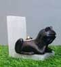 Frog Black Marble Dust Book End