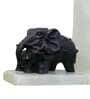 Eleplant Mother & Son Black Marble Dust Book End