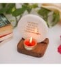 White Marble Figurine Tea light Holder