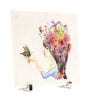 White Marble Girl With Flowers Decorative Plate Showpiece