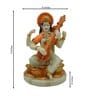 White Marble Handpainted Goddess Mata Saraswati Idol