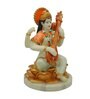 White Marble Handpainted Goddess Mata Saraswati Idol