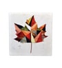 White Marble Maple Leaf Wall Art