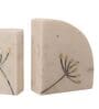 White Marble Mother Of Pearl Inlay Work Bookends