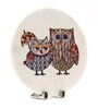 White Marble Owlsome Decorative Plate Showpiece