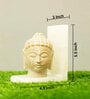 Buddha Off White Marble Book End