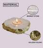 White Marble Table Tealight Holder With Candles