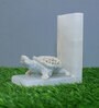 Tortue White Marble Book End