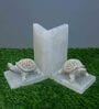 Tortue White Marble Book End