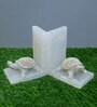 Tortue White Marble Book End