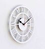 White MDF 12in  Wall Clock