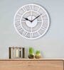 White MDF 12in  Wall Clock