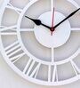 White MDF 12in  Wall Clock