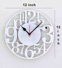 Creekside White MDF 12in Wall Clock