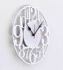 Creekside White MDF 12in Wall Clock
