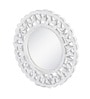 White Mango Wood Difficult Decorative Mirror