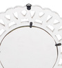 White Mango Wood Difficult Decorative Mirror