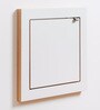 Collapsible Compact Wall Shelf with Mirror in White Finish